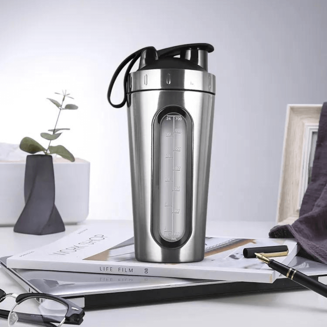 Stainless Steel Gym Protein Shaker Bottle