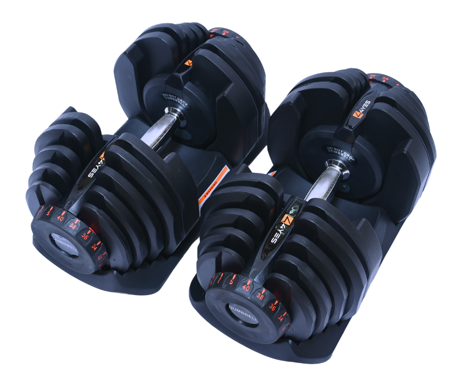 Premium Quality 4yes Adjustable Multi Weight Dumbbell Set of 2