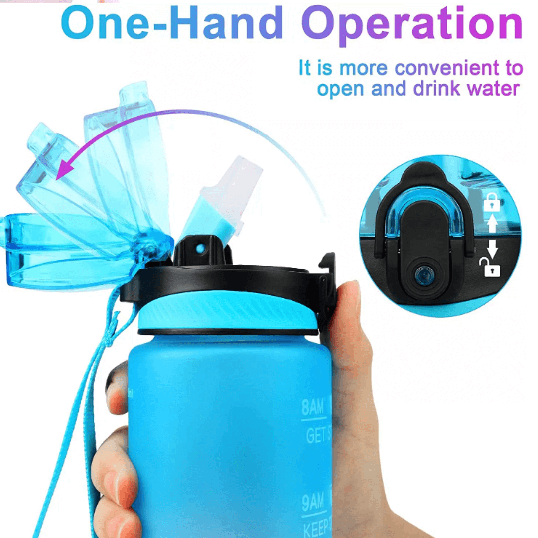 BPA Free, Motivational Sports Water Bottle for Fitness, Gym & Outdoor