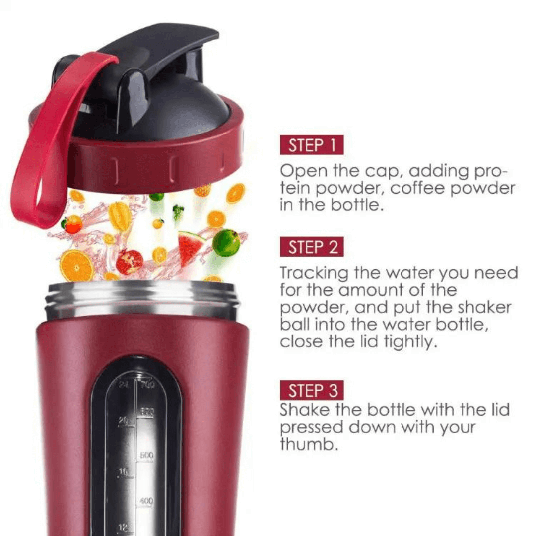 Stainless Steel Gym Protein Shaker Bottle