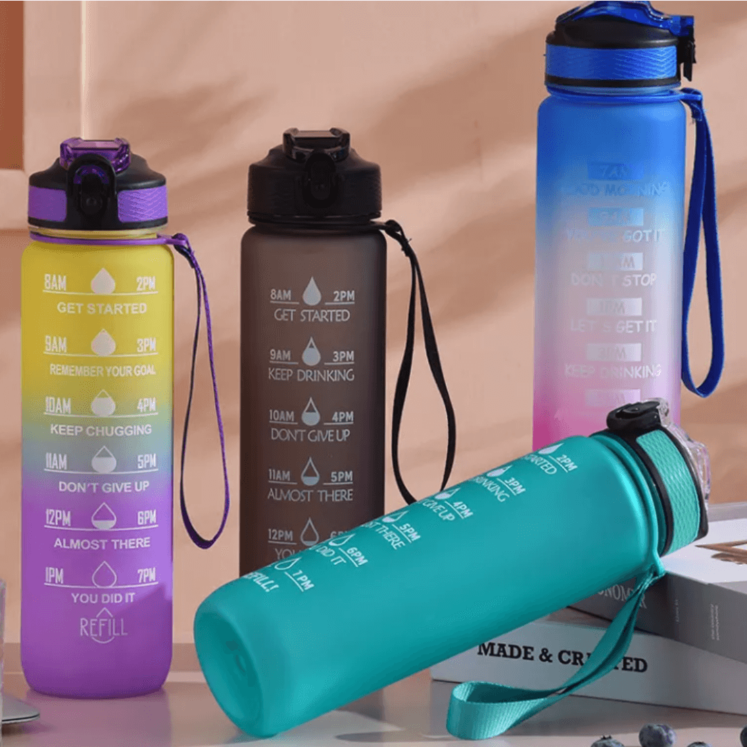 BPA Free, Motivational Sports Water Bottle for Fitness, Gym & Outdoor