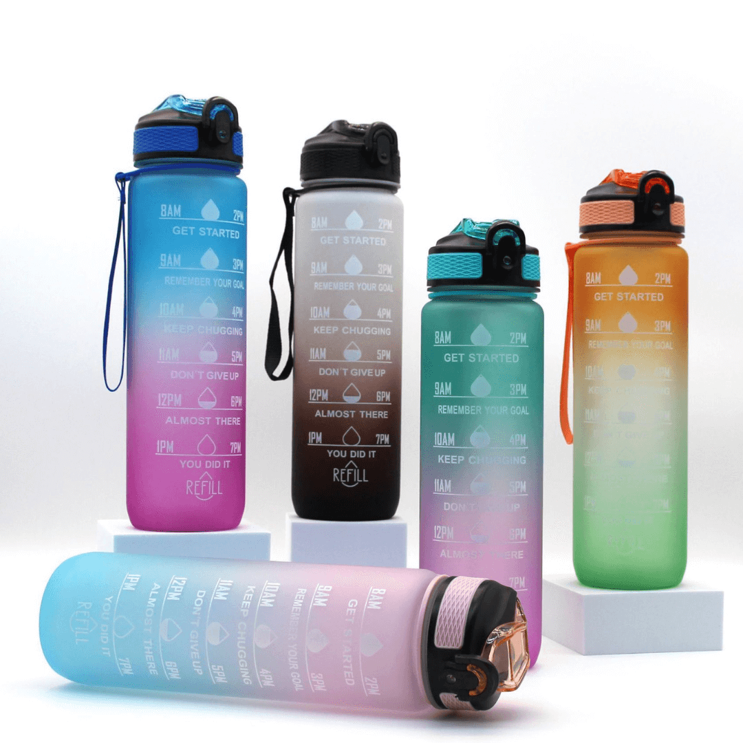 BPA Free, Motivational Sports Water Bottle for Fitness, Gym & Outdoor