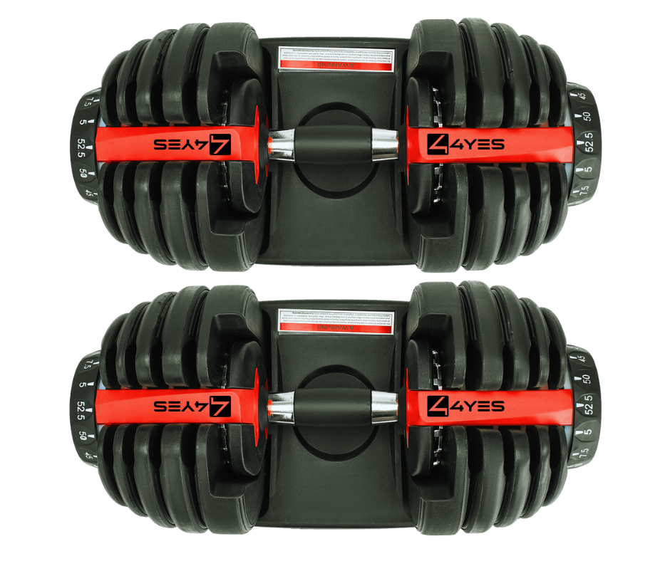 Premium Quality 4yes Adjustable Multi Weight Dumbbell Set of 2