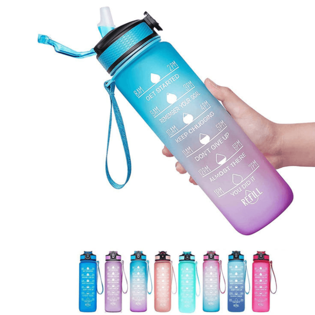 BPA Free, Motivational Sports Water Bottle for Fitness, Gym & Outdoor