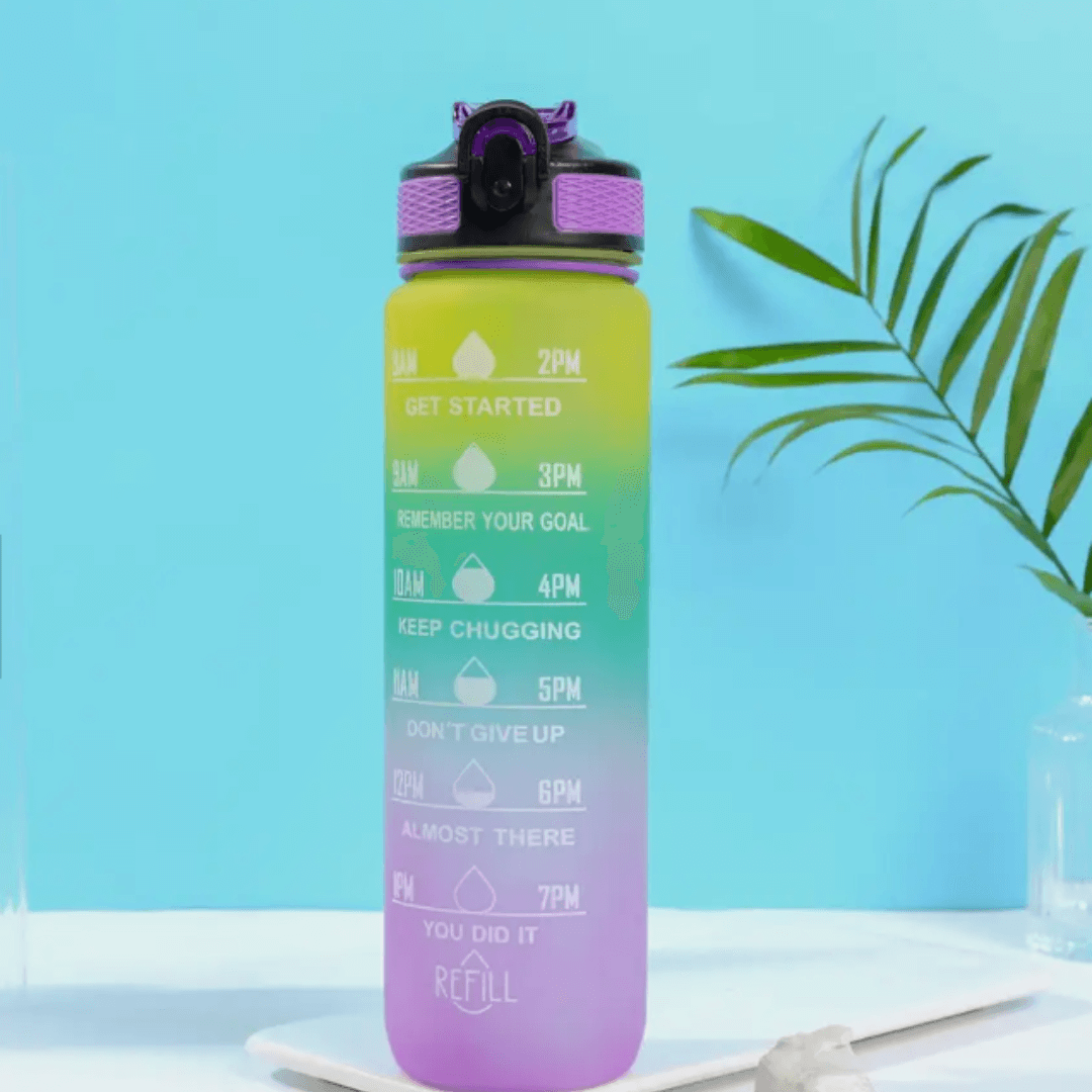 BPA Free, Motivational Sports Water Bottle for Fitness, Gym & Outdoor