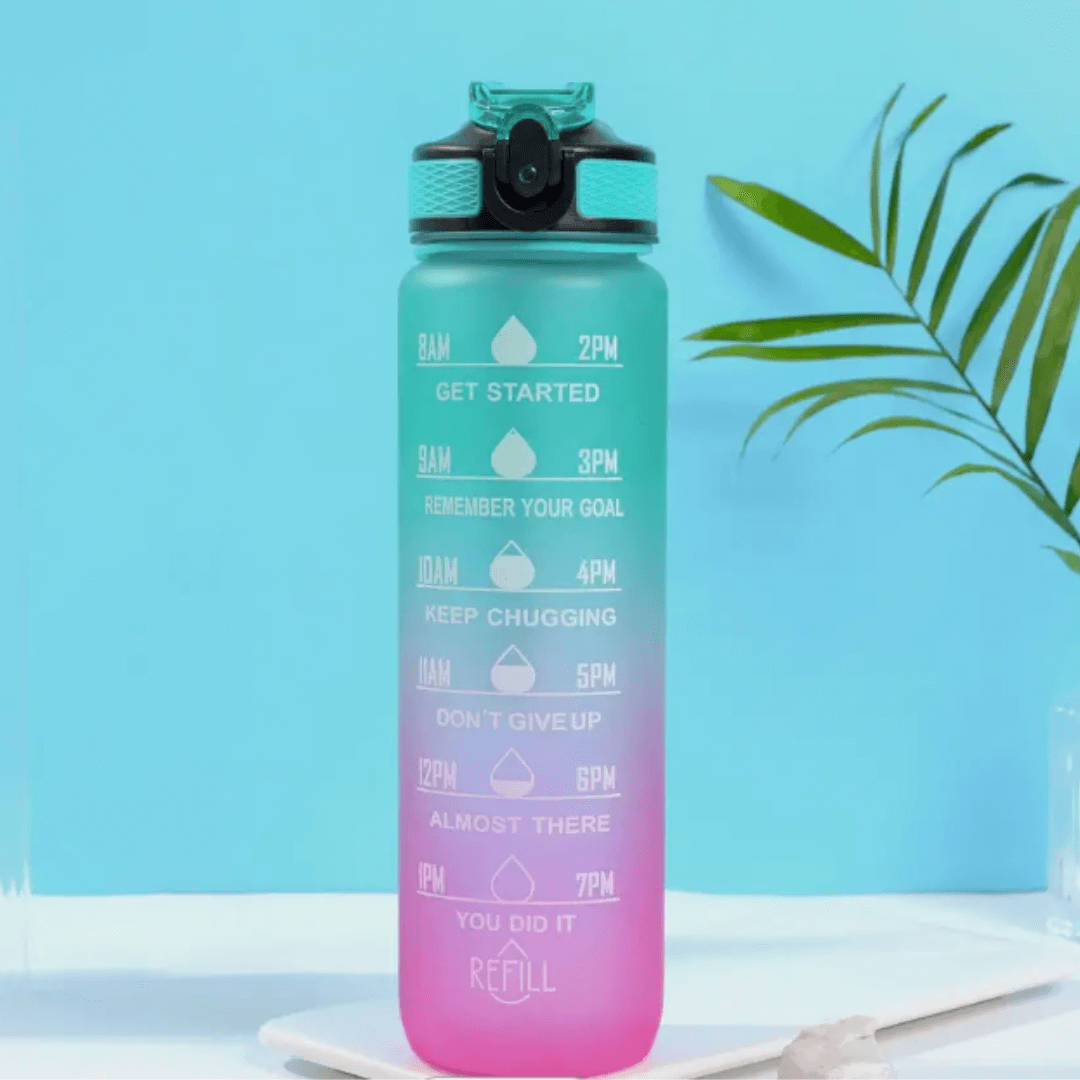 BPA Free, Motivational Sports Water Bottle for Fitness, Gym & Outdoor