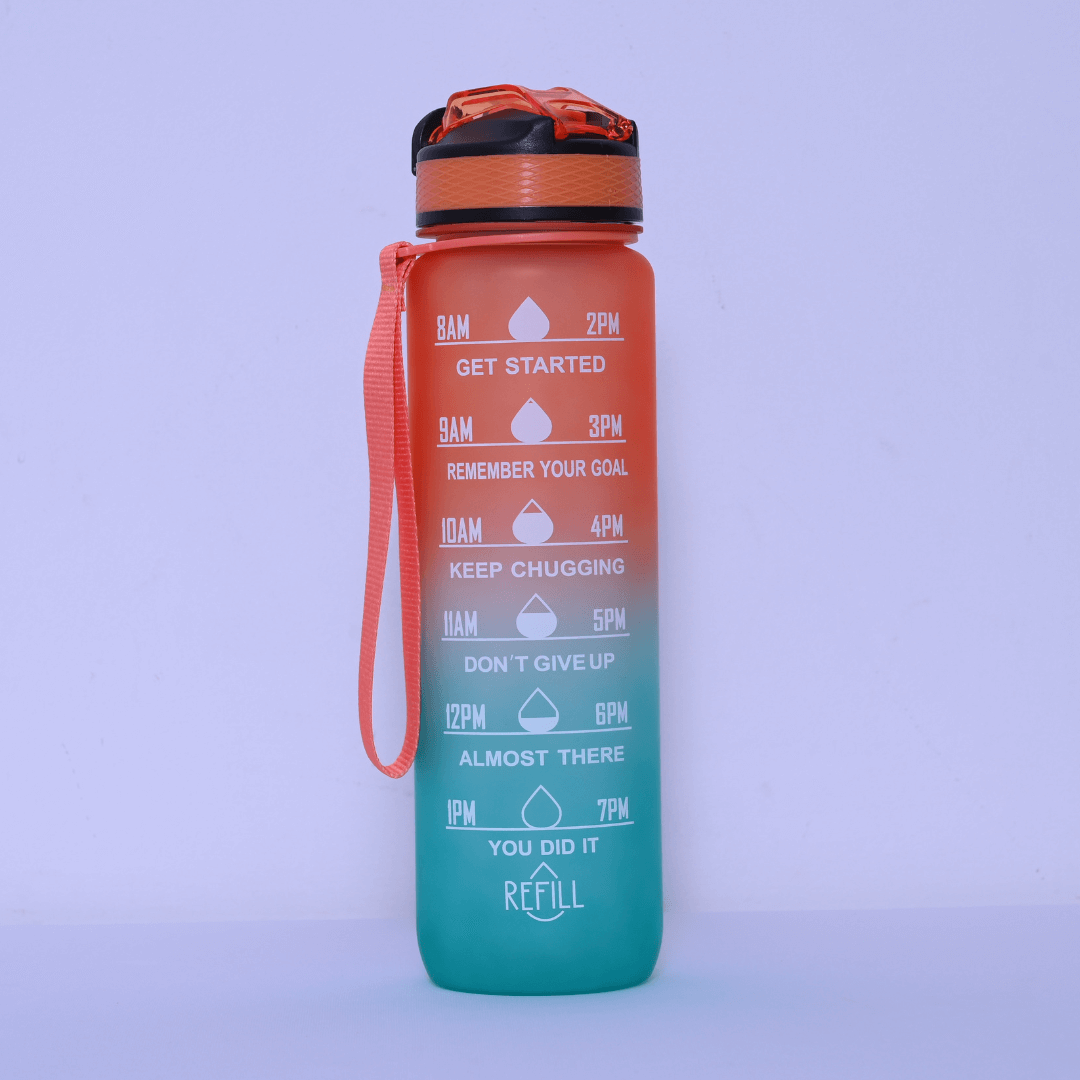 BPA Free, Motivational Sports Water Bottle for Fitness, Gym & Outdoor