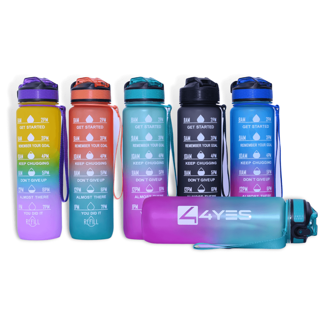 BPA Free, Motivational Sports Water Bottle for Fitness, Gym & Outdoor