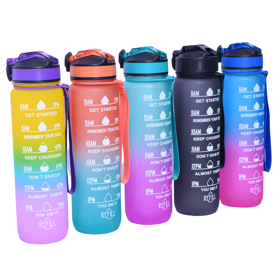 BPA Free, Motivational Sports Water Bottle for Fitness, Gym & Outdoor