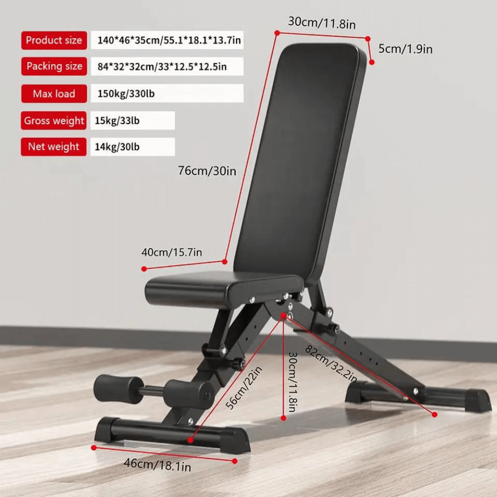 Foldable workout bench