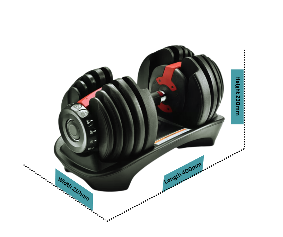 Premium Quality 4yes Adjustable Multi Weight Dumbbell Set of 2