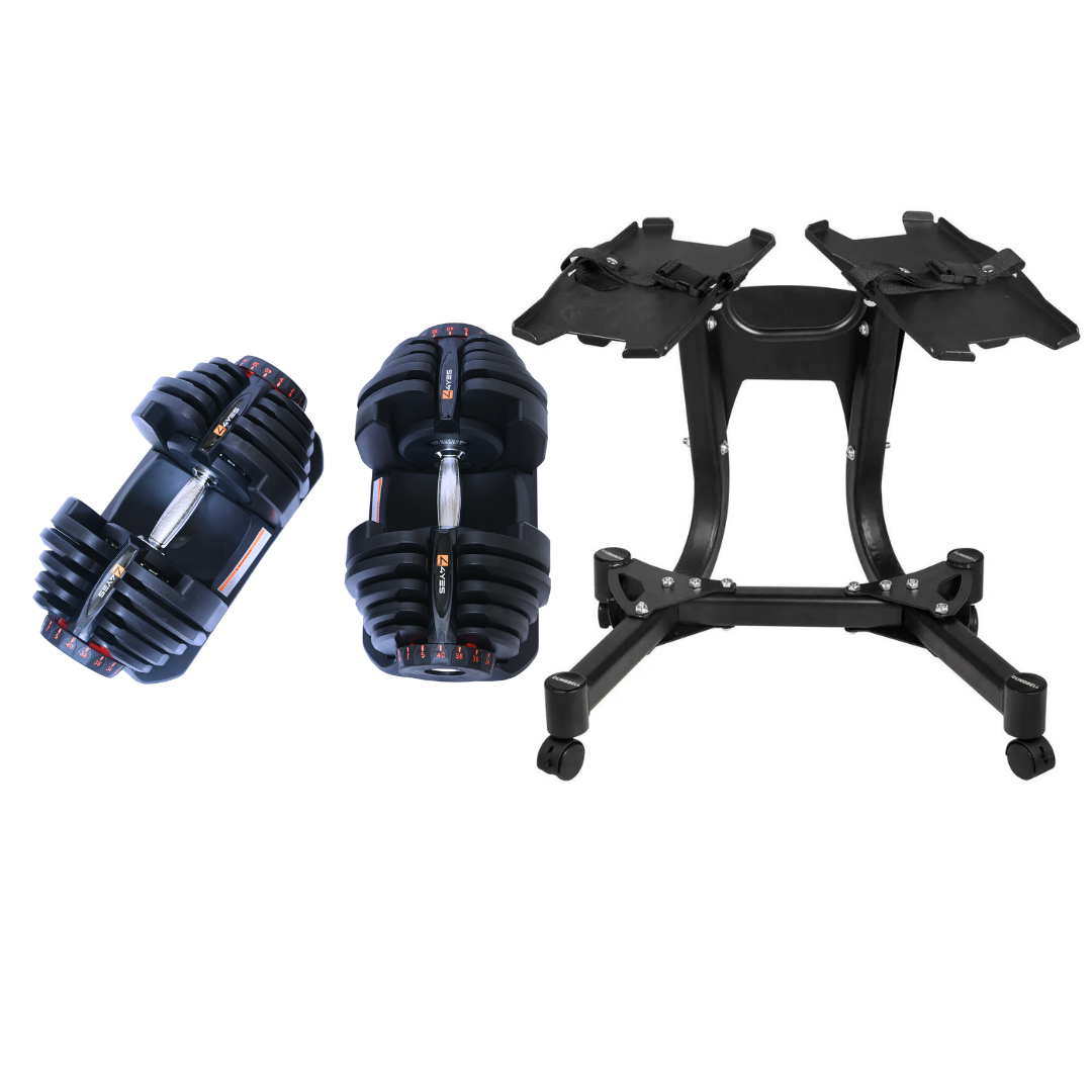 Premium Quality 4yes Adjustable Multi Weight Dumbbell Set of 2