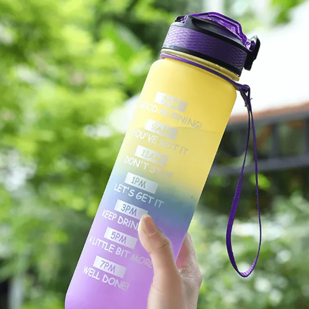 BPA Free, Motivational Sports Water Bottle for Fitness, Gym & Outdoor