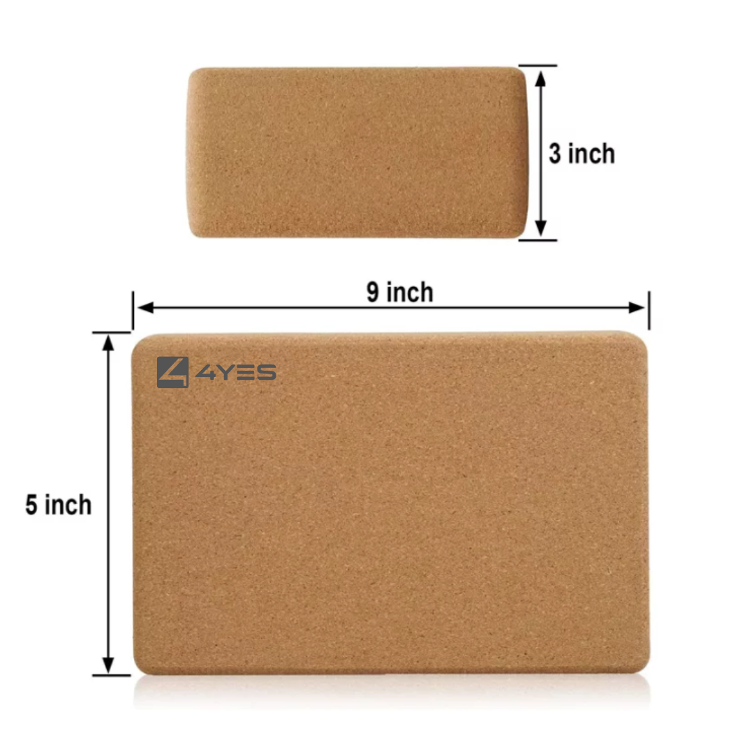 Natural Cork Yoga Block Set Of 2