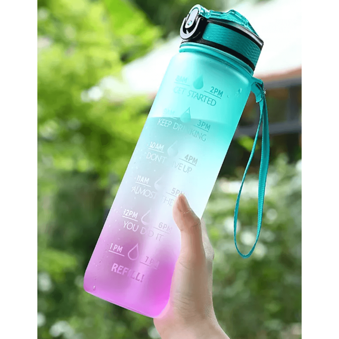 BPA Free, Motivational Sports Water Bottle for Fitness, Gym & Outdoor