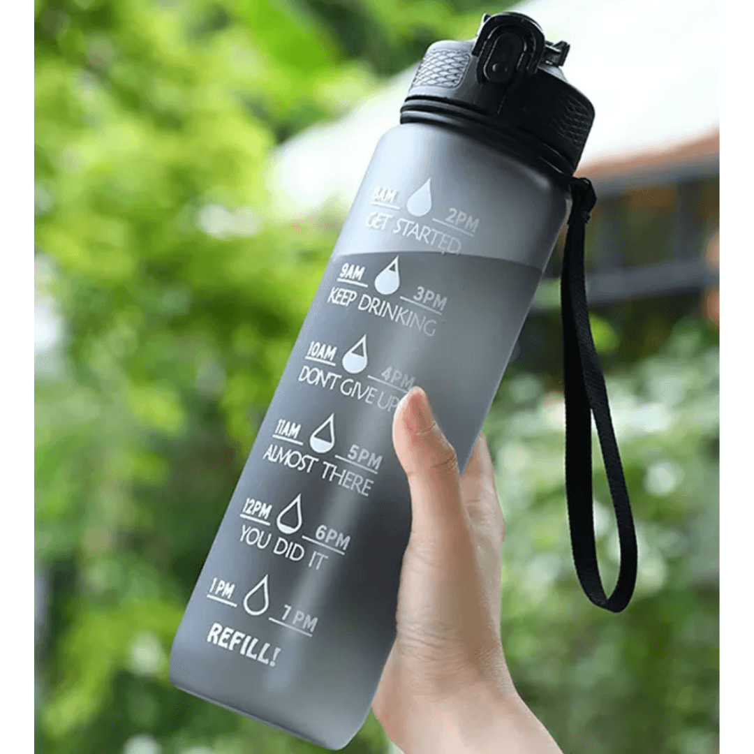 BPA Free, Motivational Sports Water Bottle for Fitness, Gym & Outdoor